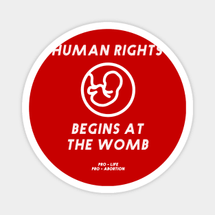 Womb Pro Life Design Magnet